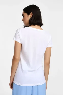 T-shirt manica corta stampa vivace