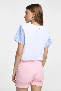 T-shirt maniche corte bicolore