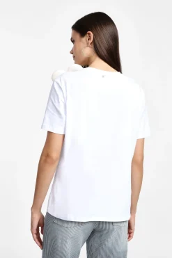 T-shirt maniche corte con maxi fiore