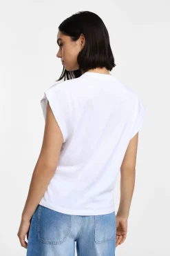 T-shirt senza maniche collo tondo