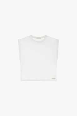 T-shirt senza maniche collo tondo