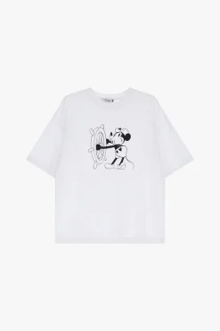 T-shirt stampa girocollo maniche corte