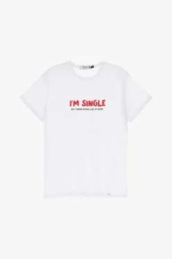 T-shirt stampa girocollo maniche corte