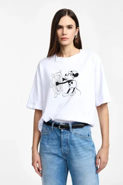 T-shirt stampa girocollo maniche corte