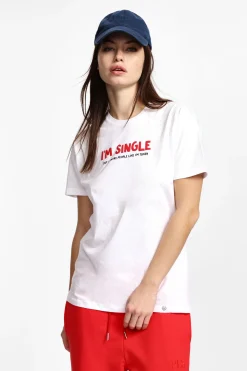 T-shirt stampa girocollo maniche corte