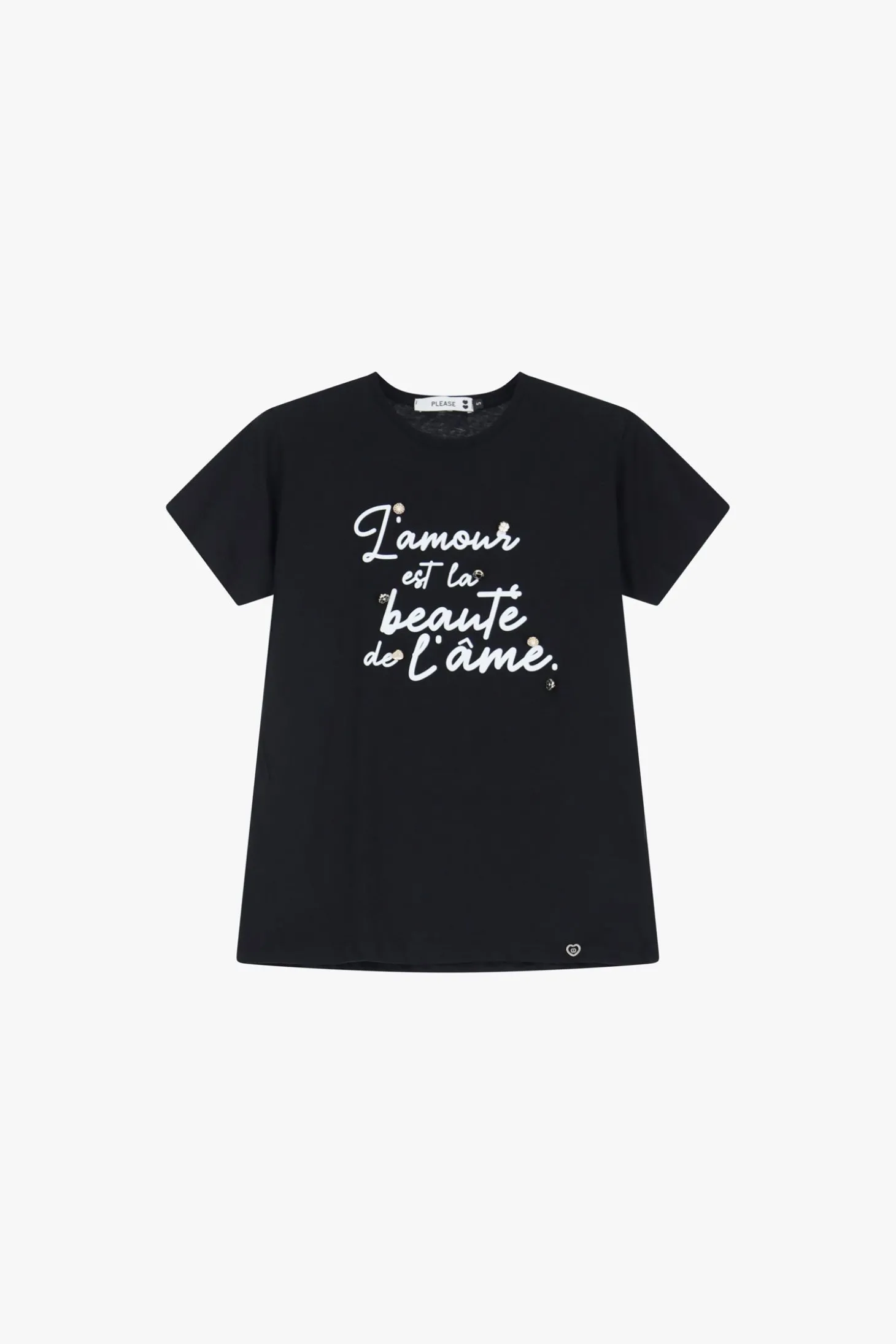 T-shirt stampa girocollo maniche corte