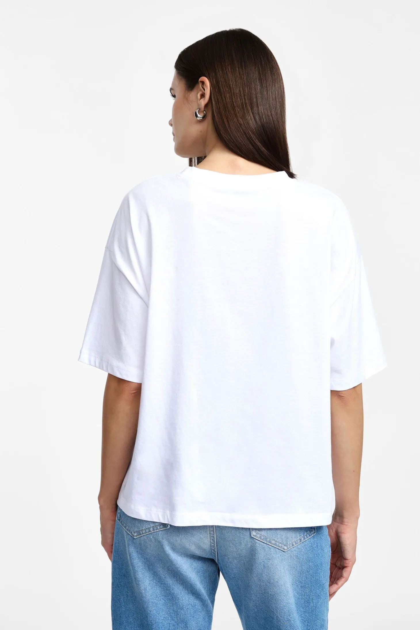 T-shirt stampa girocollo maniche corte
