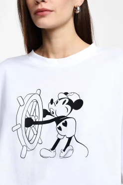 T-shirt stampa girocollo maniche corte