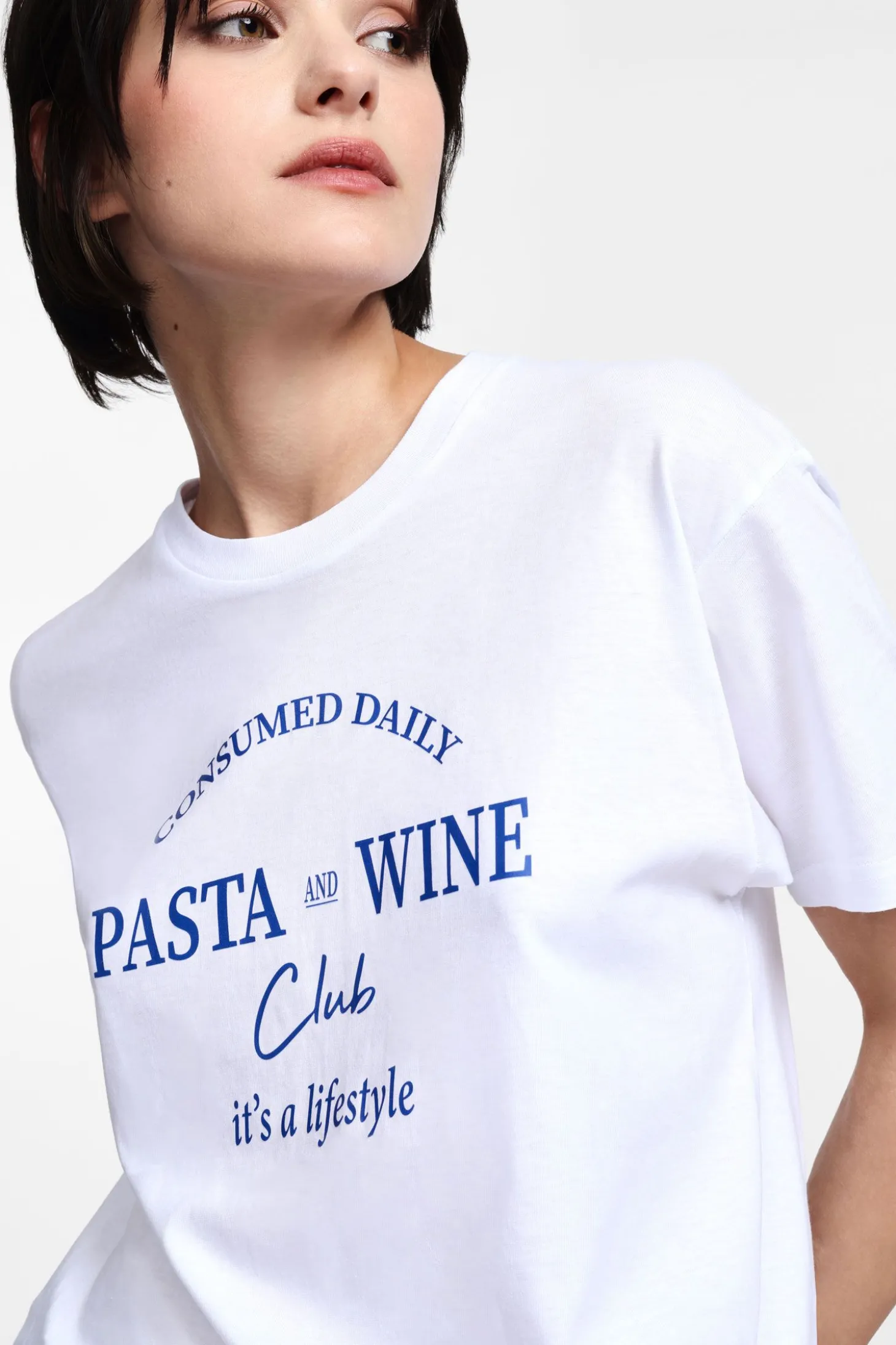 T-shirt stampa girocollo maniche corte