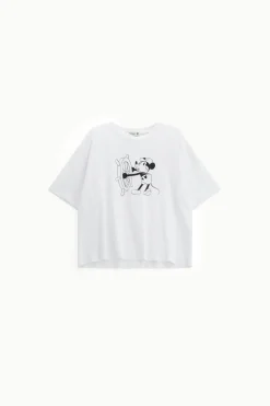 T-shirt stampa girocollo maniche corte