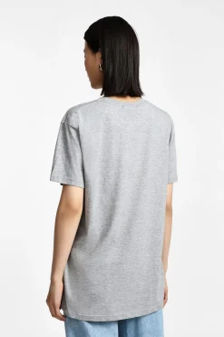T-shirt stampa scritta collo rotondo