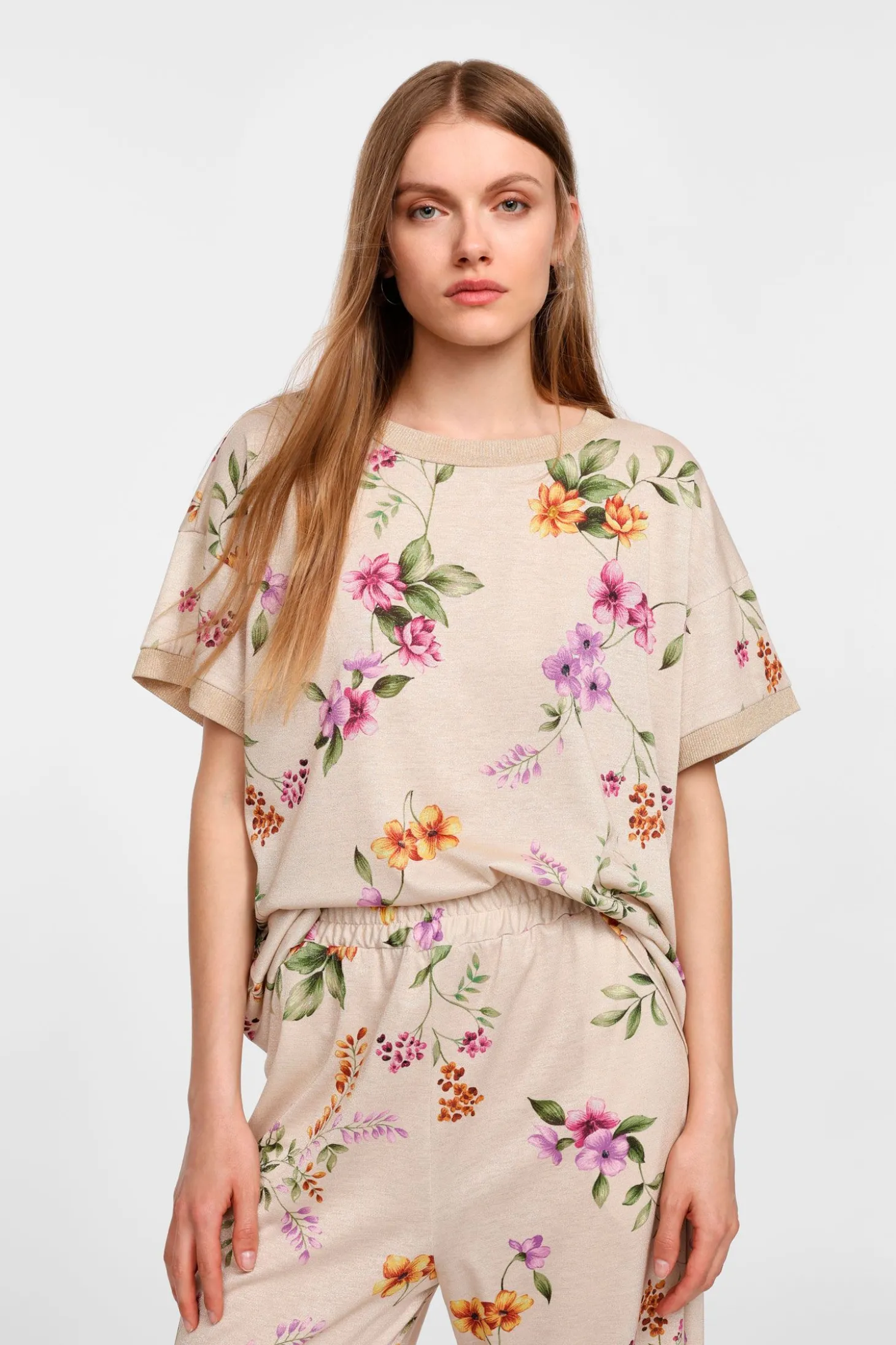 T-shirt stampata a maniche corte