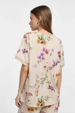 T-shirt stampata a maniche corte