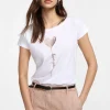 T-shirt stampata con maniche corte