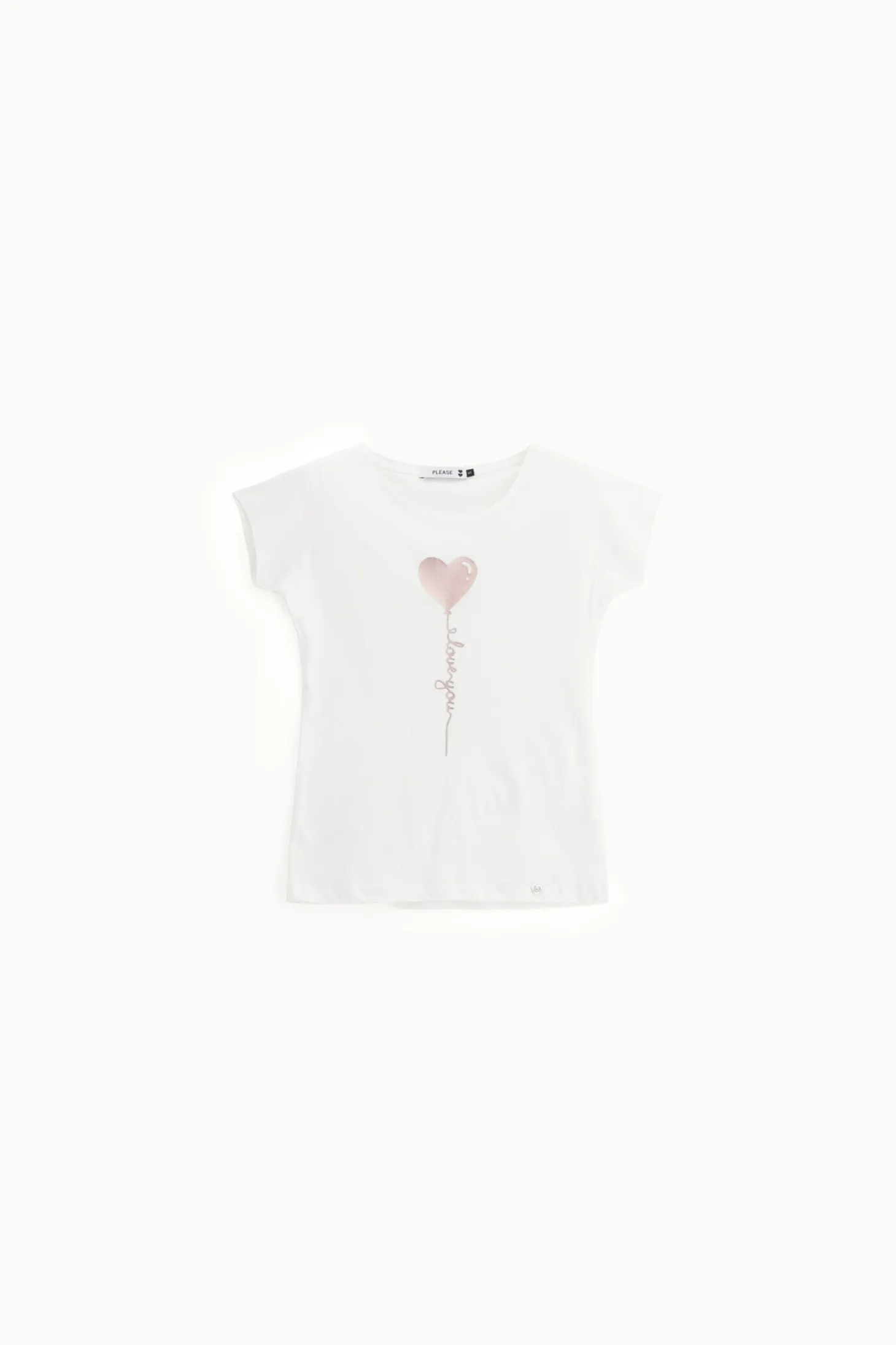 T-shirt stampata con maniche corte
