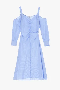 Vestito a righe con spalline e maniche