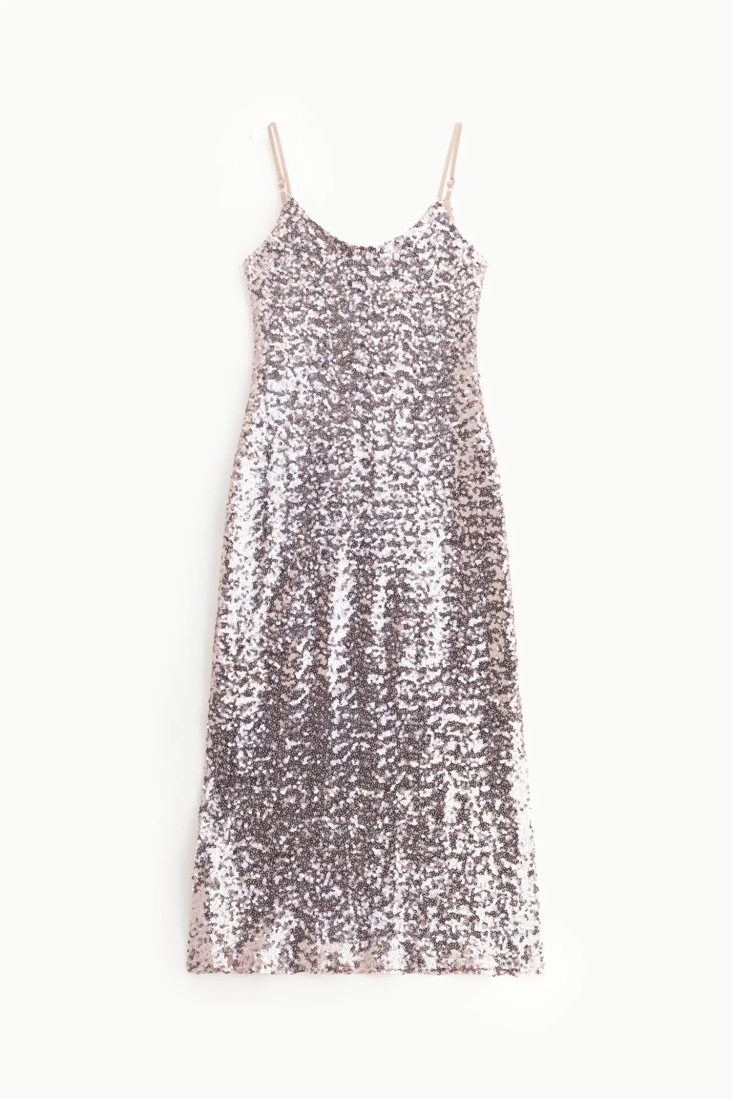 Vestito con paillettes e spalline