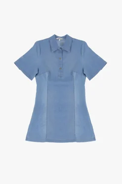 Vestito corto con colletto classico